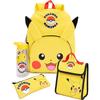 Pikachu Lunch Bag And Backpack Set (Pack Of 4)