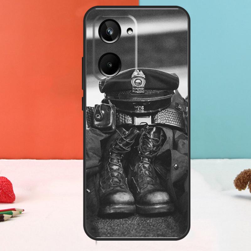 Police Symbol For Realme 15 Pro GT6 GT7 10 11 12 13 14 Pro Plus C51 C53 C55 C61 C63 C65 C67 C75 C71 Case