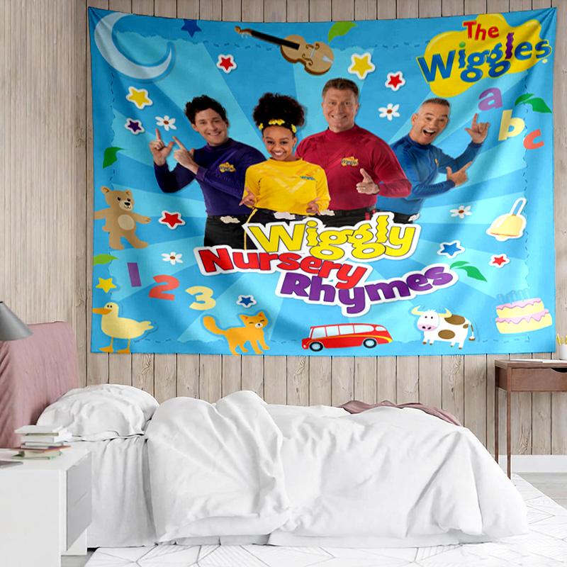 1PC Wiggle And Learn Show K-pop music group Tapestry Accessories for Bedroom,Livingroom, dormitory Room Wall Decor Fan Birthday Gifts