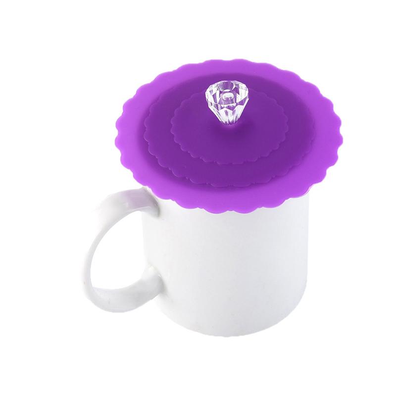 Cup Cover 1pc New Cute Coffee Mug Soft Strawberry Lid Cap Glass Cup Cover Silicone Fruit Fashion Suction Seal Bowknot Accessories
