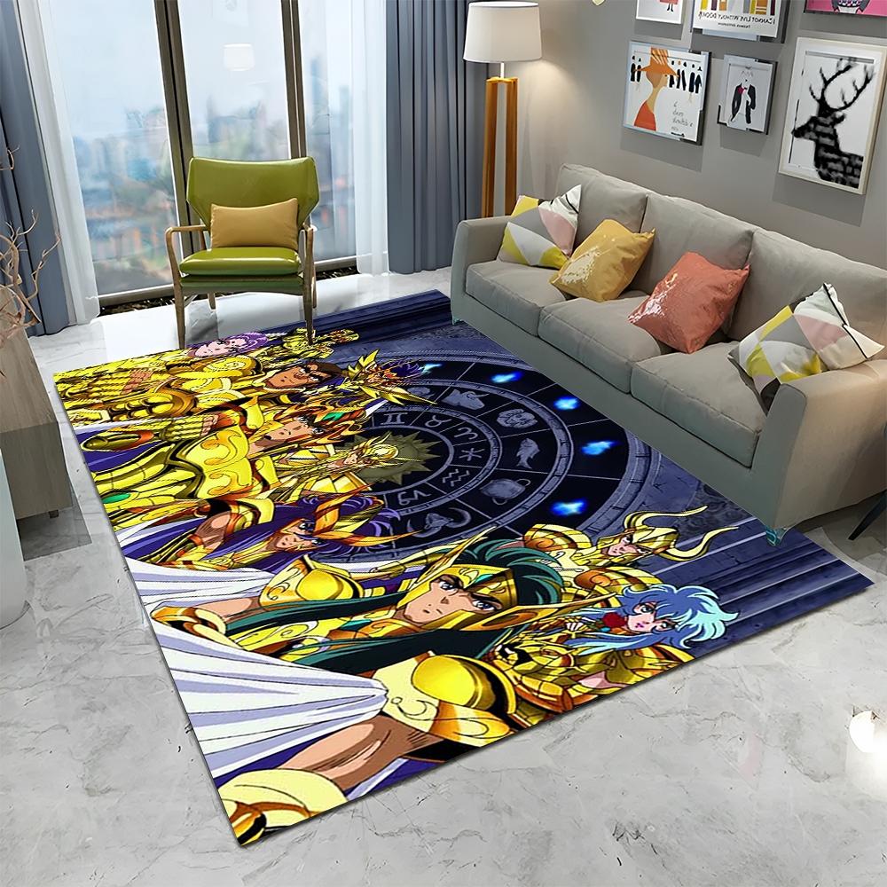 Ретро Saint Seiya ковер с рисунком аниме для дома, гостиной, спальни, дивана, коврика, декор, детский игровой коврик, нескользящий напольный коврик