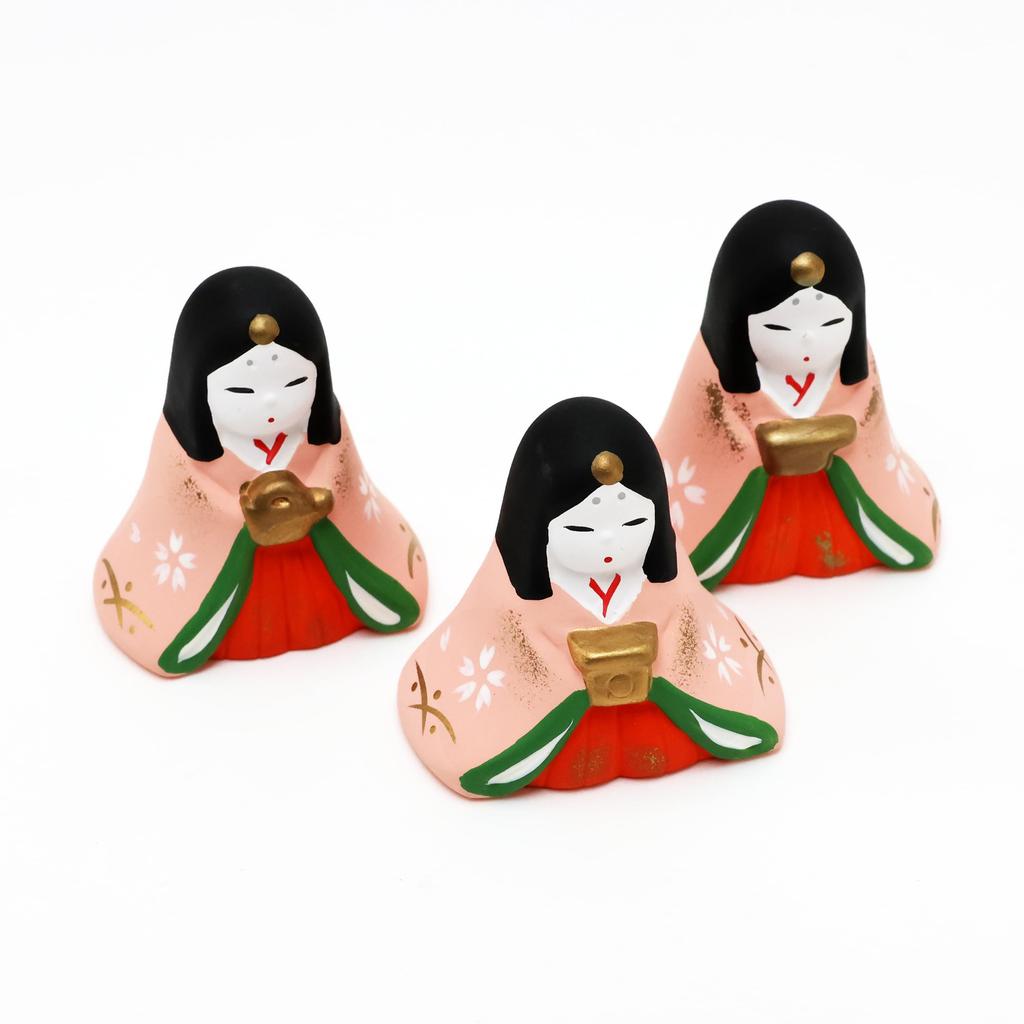 Osaka Choseido Компактные мини-куклы Хина для Праздника кукол Hana Miyabi Черная подставка-дисплей - - Керамика,