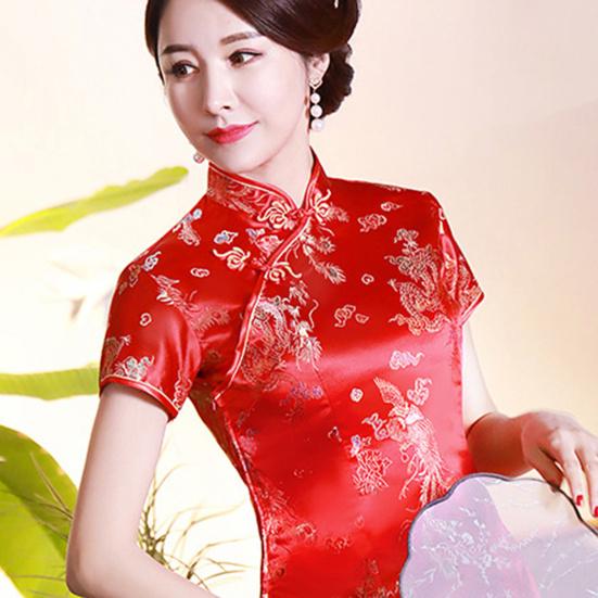 Женская рубашка Cheongsam, тонкая удобная женская рубашка Cheongsam в китайском стиле с воротником-стойкой