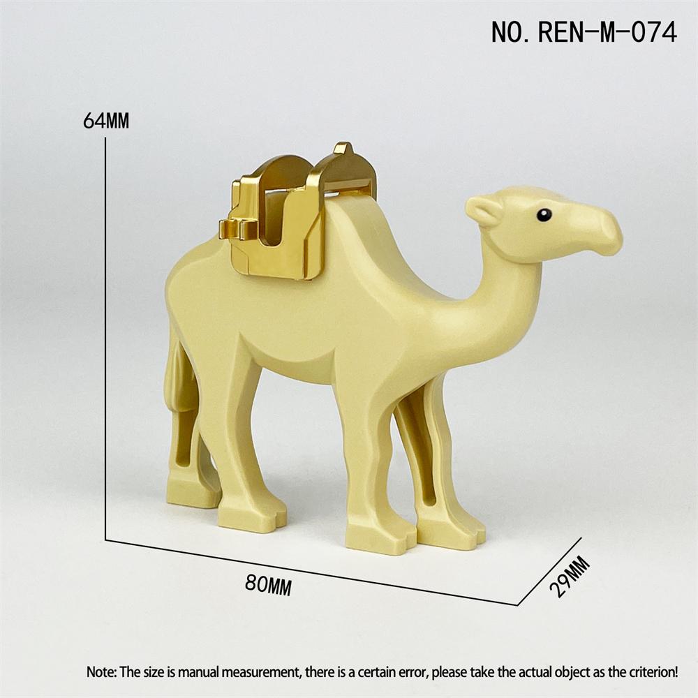 MOC City Animal Building Block Figures Elephant Sika Deer Camel Zoo Fram Accessories Bricks Children Toys Gift