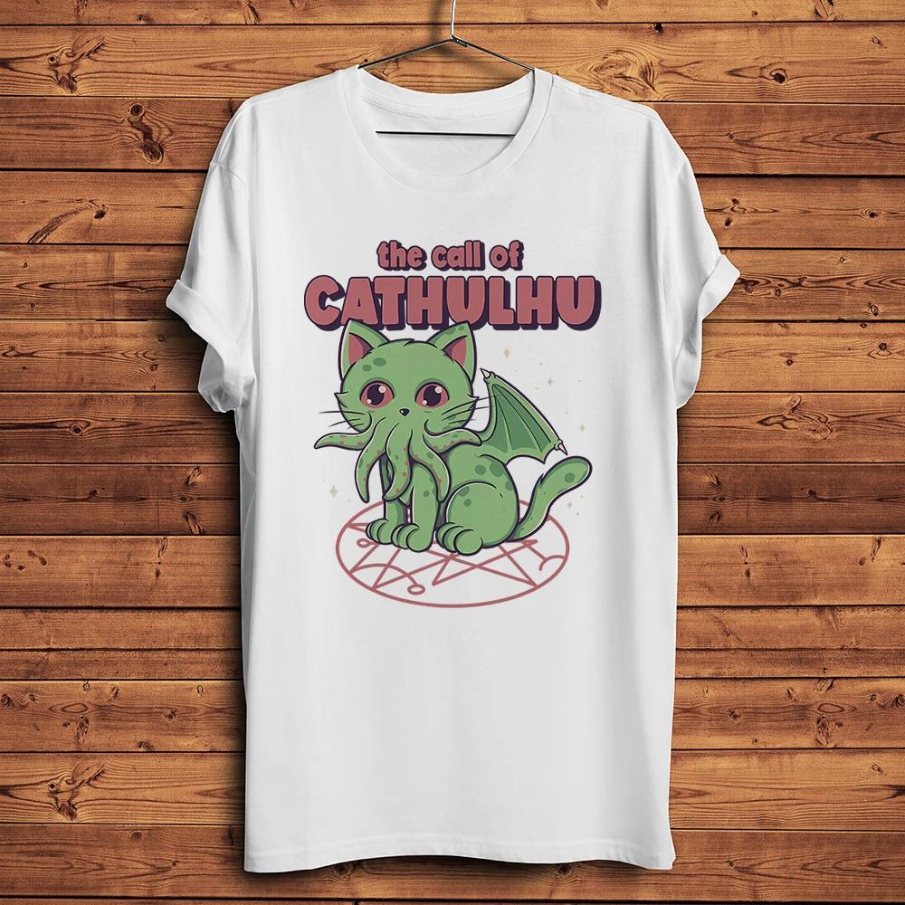 Great Old OnesCthulhu Cat Meow Funny T Shirt UnisexShort Sleeve Casual TShirtUnisex TeeStreetwearBreathable Print