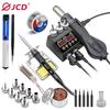 JCD 8898 Dual Screen High Power Hot Air Gun and Soldering Iron Station, Wall-Mounted Design with Constant Temperature Control.