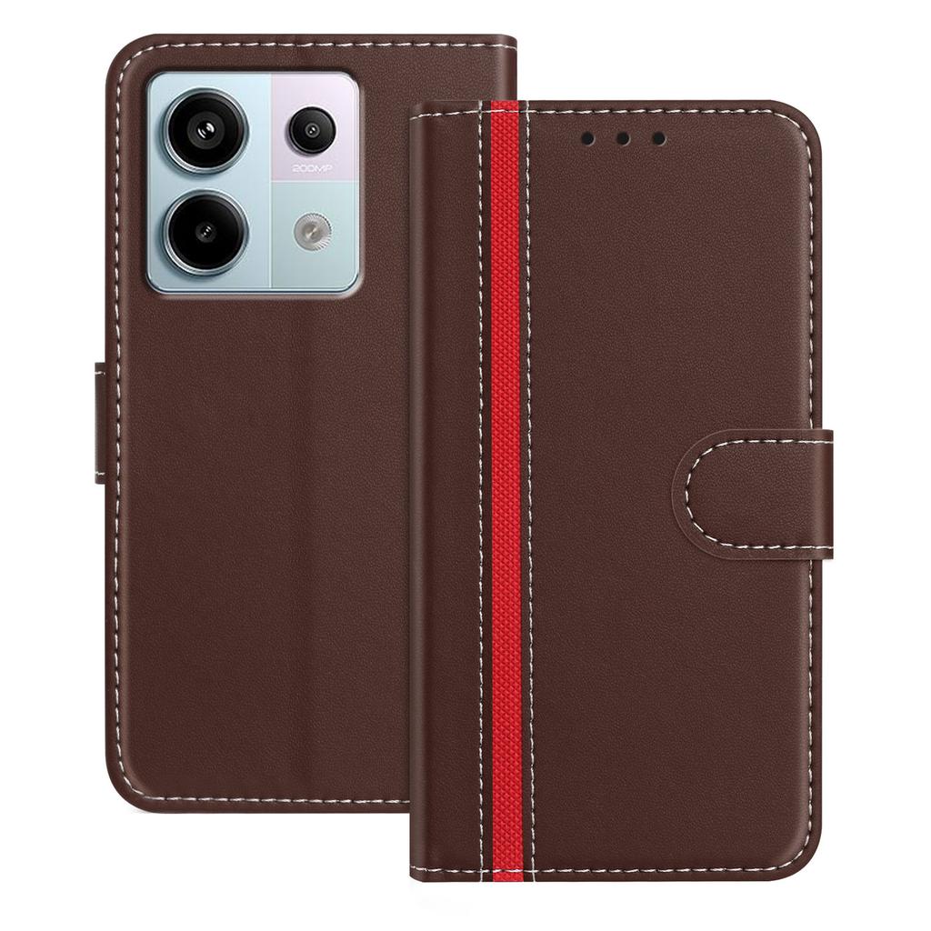 For Xiaomi Redmi Note 13 Pro 5G Phone Cases Wallet Stand Color Splicing Leather Cover with Magnetic Clasp