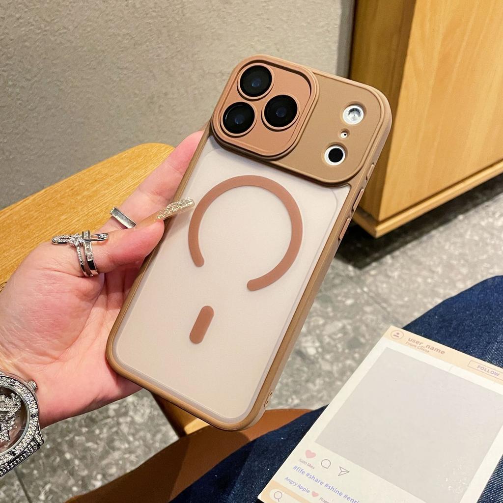 Чехол для телефона IPhone 17 Promax с текстурой кожи Матовый Магнитное крепление для Apple 16 Все включено с пленкой для объектива Защитная крышка