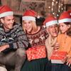 Adults Kids Christmas Hats Non-woven Fabric Santa Claus Xmas Hats Cap Merry Christmas New Year Party Festival Decoration Gifts
