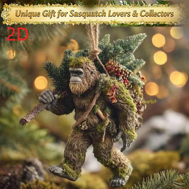 2D плоское Акриловое Рождественское украшение «Бигфут» - Веселое украшение на рождественскую елку «Йети»