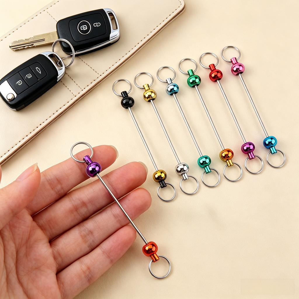 22Pcs DIY Metal Keychain Bars Multicolor Beading Rods for Keychains & Jewelry