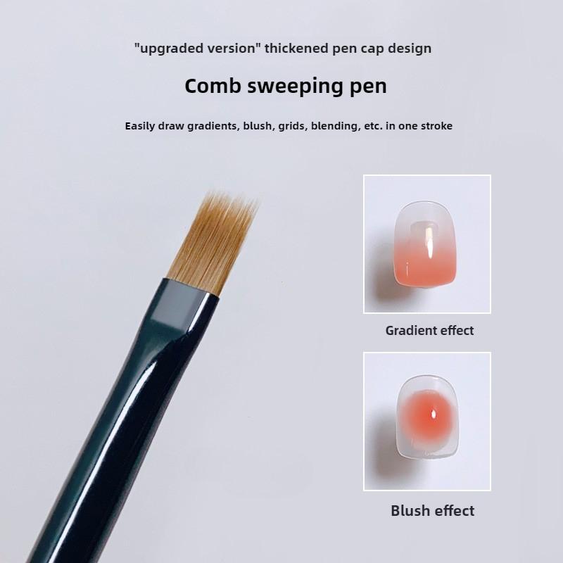 Кисть для градиентного нейл-арта, акриловая ручка для ногтей Ombre, кисти для самостоятельного нанесения УФ-геля, кисти для рисования, цветы, кисти для ногтей, маникюрные инструменты