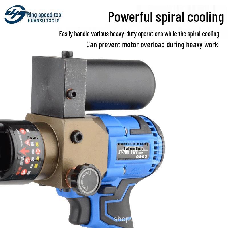 Portable Lithium Battery Electric Hydraulic Crimper for Copper/Aluminum Terminals, 10-400 Crimping Tool.