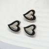 10pcs Beautiful Heart-shaped Buttons 11mm Small Silver Color Metal Shank Buttons Woman's Clothing Accessories
