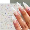 Nail Art Stickers Spring And Summer Gilt Gold-plated Monet Garden Small Dried Flowers Small Floral Back Glue Nail Stickers
