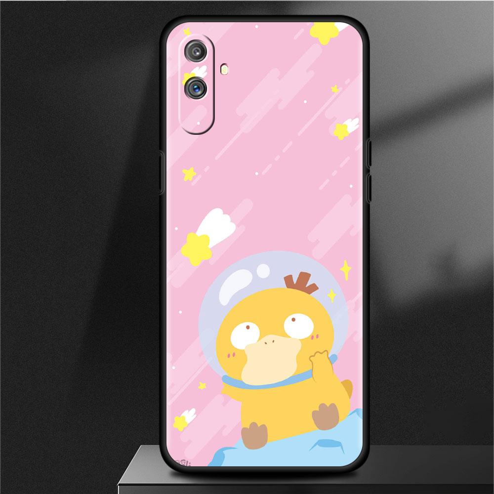 Мягкий чехол для Oppo Realme 8 7 6 Pro 9i GT Neo 2 3 Master C21 C21Y C15 C11 C3 8i, черный силиконовый чехол для телефона с милым покемоном EEvee
