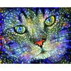 5D DIY Diamond Painting Glass Colored Cat Diamond Embroidery Full Mosaic Kits Cross Stitch Home Decor Handmade Gifts
