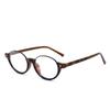 New Fashionable Round-Frame Anti-Blue Light Reading Glasses Retro Half-Frame High-Definition Presbyopia Glasses 0 To +4.0