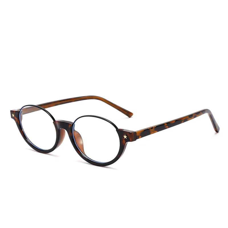 New Fashionable Round-Frame Anti-Blue Light Reading Glasses Retro Half-Frame High-Definition Presbyopia Glasses 0 To +4.0