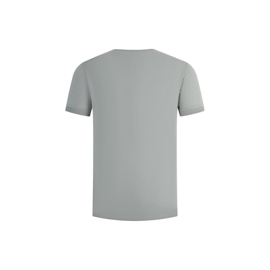 Emporio Armani Мужская футболка с вышивкой логотипа EA, круглый вырез, короткий рукав, SS24, серо-зеленая, 3D1TN3-1JOCZ-0664