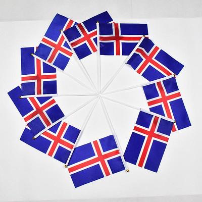 Исландия 10 штук флажков 14*21см для размахивания