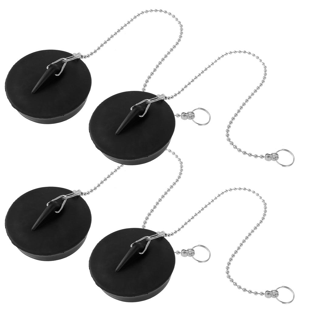 8/2 шт. Универсальная резиновая заглушка для слива раковины с круглой цепочкой из бисера, заглушка для слива раковины для кухни и ванной комнаты