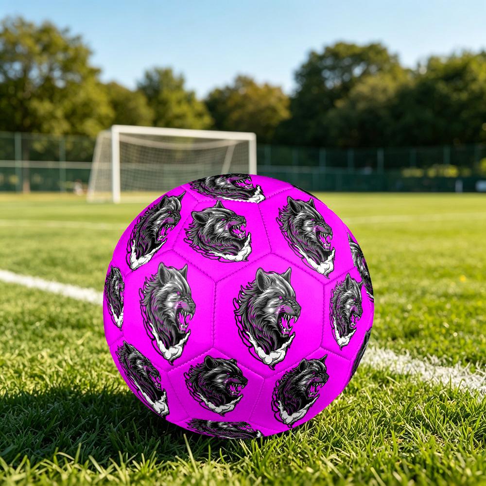 1PC Wolf Head Tattoo Soccer Ball Size 5 Football Machine Sewn Indoor/Outdoor Universal Football Surprise Collection n99