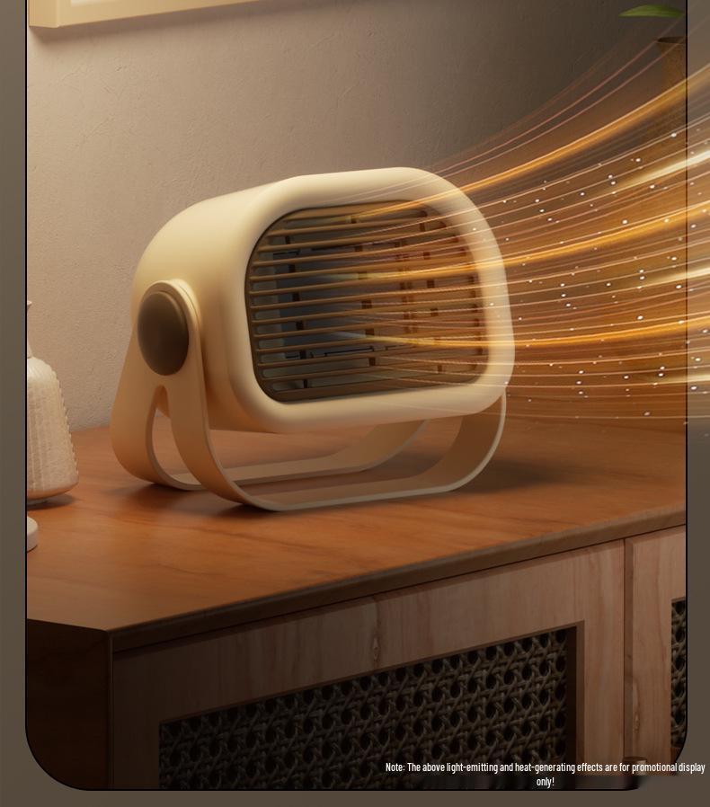 Energy-Saving Silent PTC Desktop Heater Fan for Quick Indoor Room Heating