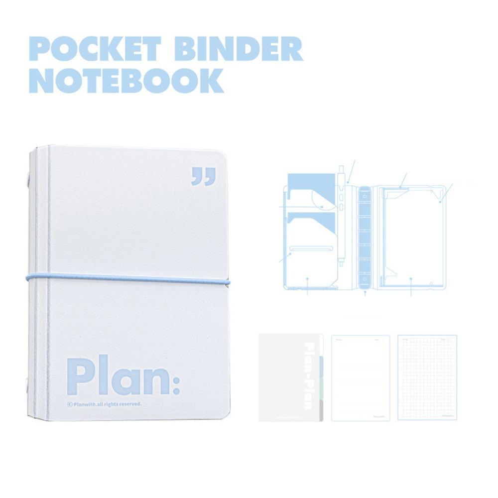 Мини-блокнот на 6 колец, 44 листа, альбом для записей, студенческий журнал