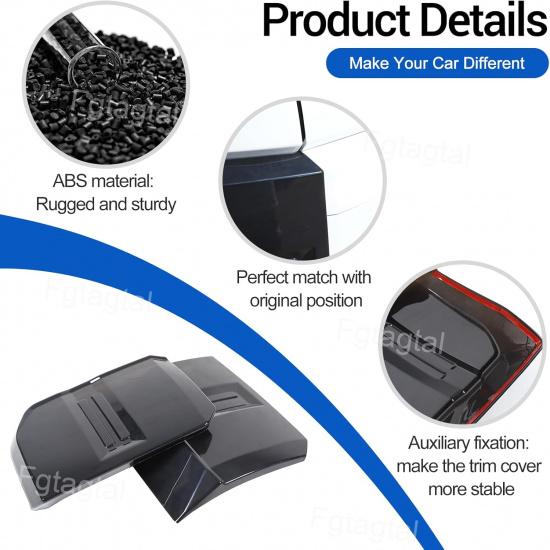 Car Taillight Cover Fit for Toyota Land Cruiser 250 Prado J250 LC250 2024 2025, Smoked Tail Light Shell Trim Cover, Rear Tail lamp Decorative