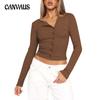 Spring and Autumn Women's Blouse Y2K Slim Fashion Pure Desire Wind Long Sleeve Tops