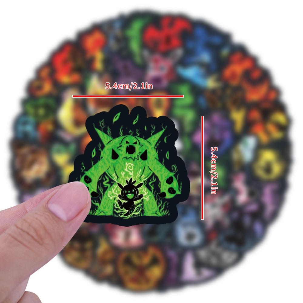 60/120 Неоновые наклейки Покемон Милые мультяшные Покемоны Покемон Наклейки Покемон