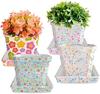 Modern Decorative Plastic Plant Pots Printed Flower Pot Pallet Container for Indoor/Outdoor for Room Balcony