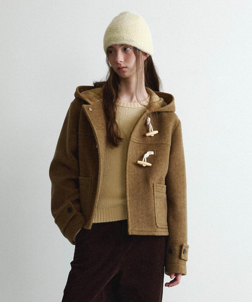 COVERNAT WOMAN Edin Short Duffle Coat Beige