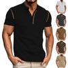 Men's Summer Solid Color Retro Short Sleeve Tops Men's Casual Fashion Tops