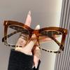 Oversized Leopard Reading Eye Glasses Women Myopia Customize Prescription Optical Anti Blue Light Frames Presbyopia 1.0 To 4.0