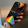 Lesbian LGBT Rainbow Pride For iPhone 17 16 15 14 13 12 11 Pro Max XS  17 Air Silicone Colored Silver Bumper Cover