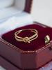 Серебро 925 пробы Простая продвинутая двойное кольцо Золотой узел Для женщин Вечеринка в честь годовщины Креативность Высокое качество Изящные украшения