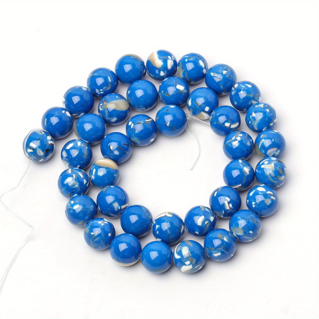 Turquoise 1strandbag Multicolor Round Shell Loose Beads For Jewelry Making Diy Bracelet Necklace 15 Inchessize4mm 6mm 8mm 10mm 12mm