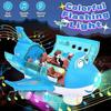 Aeroplane Toys for Toddlers, Electric Toy Airliner Plane 360 Rotating Airplane Vehicles with Light and Music, Electric Aircraft Toy Gift for Kids 3 4 