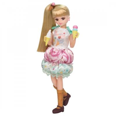 TAKARA TOMY "Licca-chan Doll LD-06 Pop'n Ice Cream" Кукла-наряд, игровая игрушка для дома от 3 лет и старше. Стандарт безопасности игрушек прошел сертификацию ST mark.