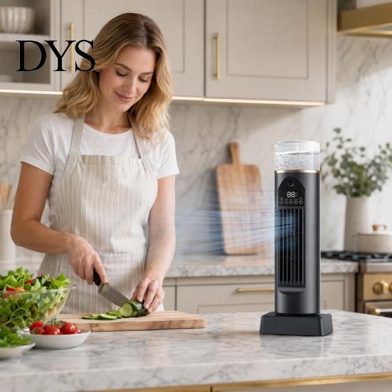 USB-вентилятор-башня Plug-and-Play, 6 скоростей, безлопастной охладитель воздуха и увлажнитель с универсальным пультом дистанционного управления, тихий настольный распылитель