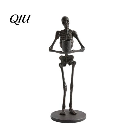 Skeleton Hand Candle Holder Halloween Holder, Gothic Resin And Standing Candlestick Holders for Table Mantel Decor For