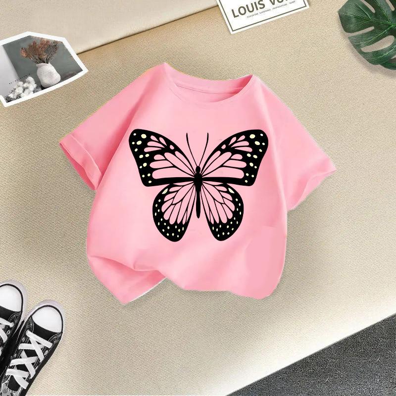 Children's Casual Short-sleeved T-shirt - Summer Girls' Loose Bowknot T-shirt