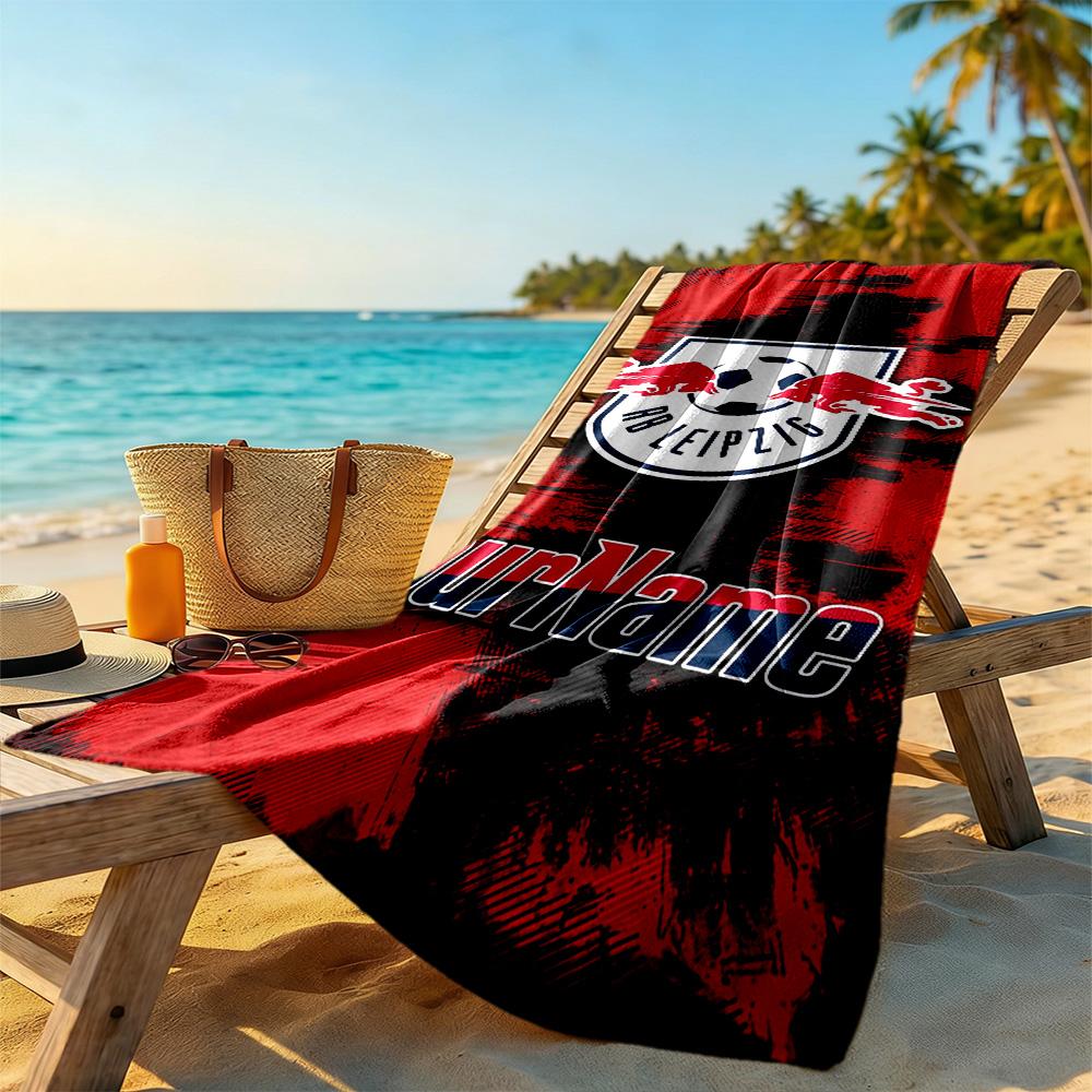 Rb Leipzig Customizable Name Beach Towel Super Soft Absorbent Ideal For Travel Outdoor Swim Pool Yoga Surf Camping Hiking Gym Gift Holiday