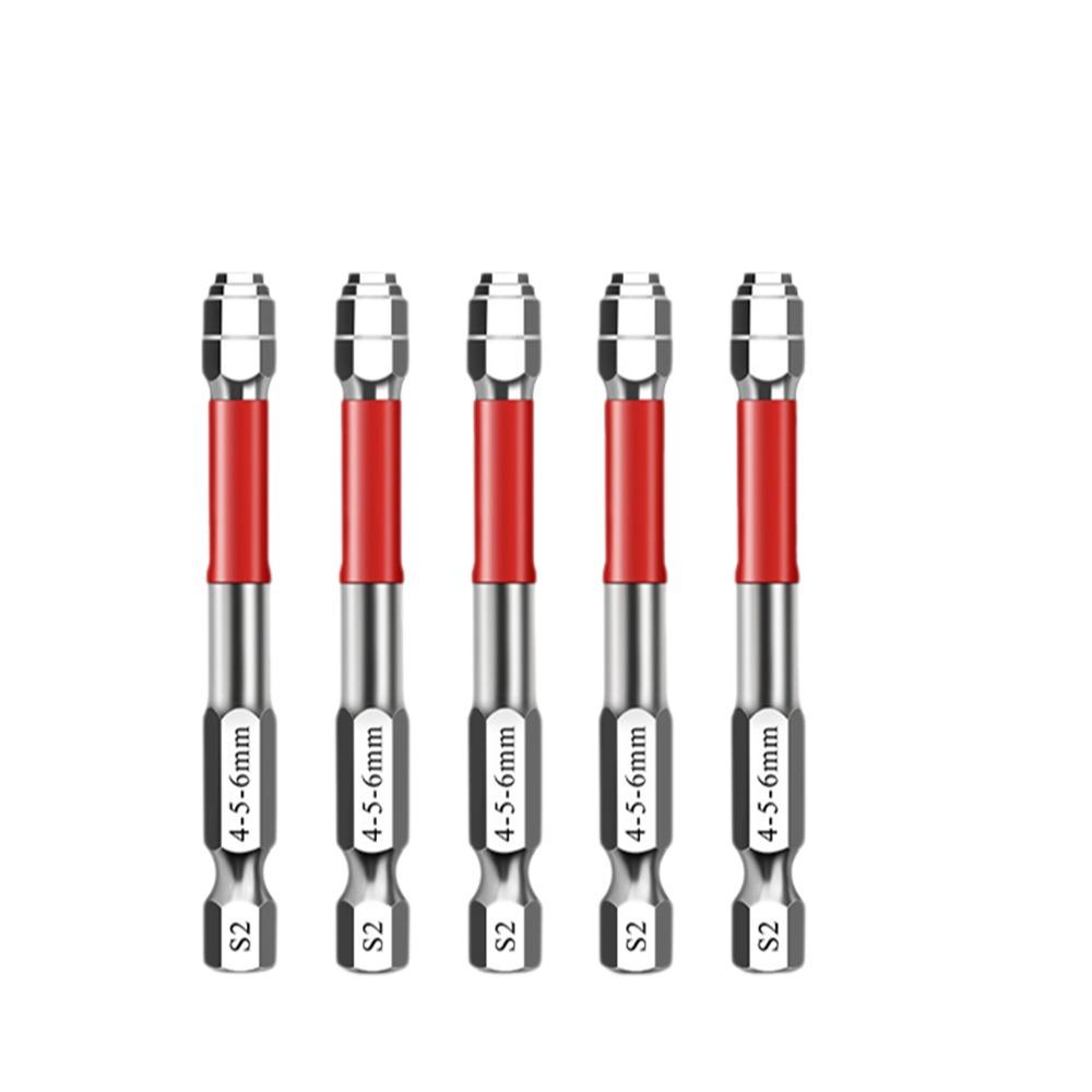5Pcs Strong Magnetic Hexagonal Screwdriver Bit Non-slip Impact Batch Heads Impact Wrenches