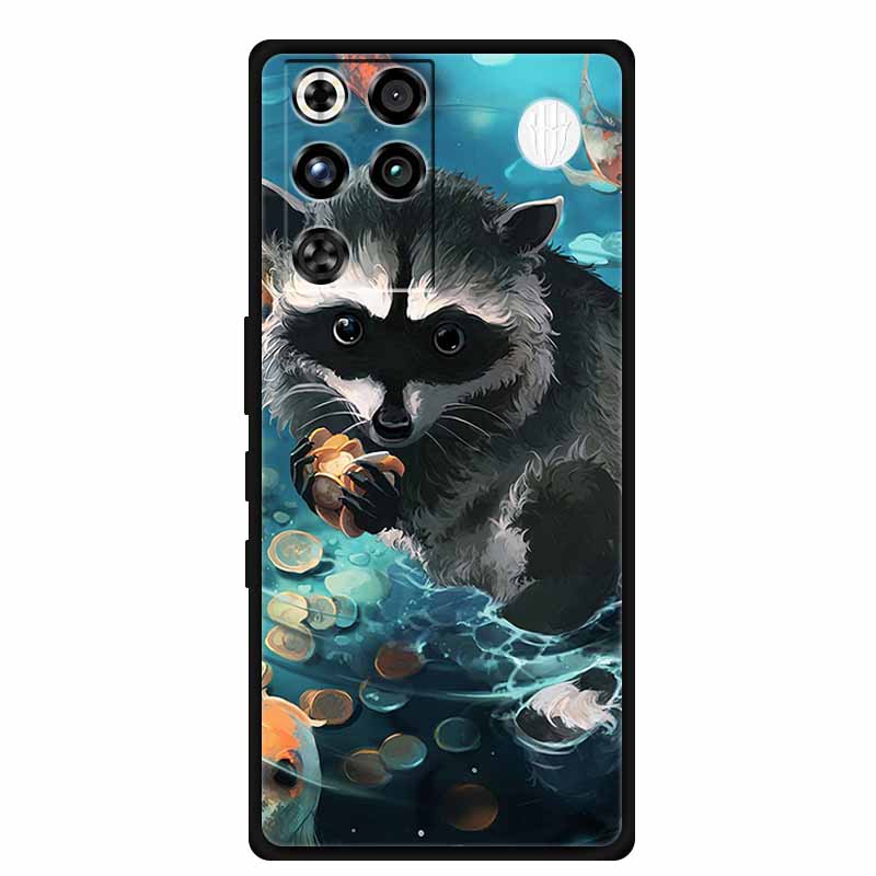Чехол для телефона ZTE Nubia RedMagic 11 Pro 5G Задняя крышка Черный Силикон ТПУ Мягкий Чехол Для Nubia RedMagic 11Pro Funda Capas