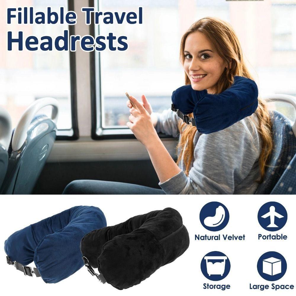 Space-saving Fillable Neck Pillow Stuff With Clothes Stuffable Pillowcase Train Travel