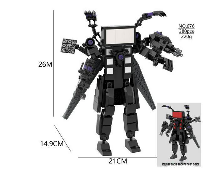 Titan Clockman and TV Man Figurine Building Blocks Set