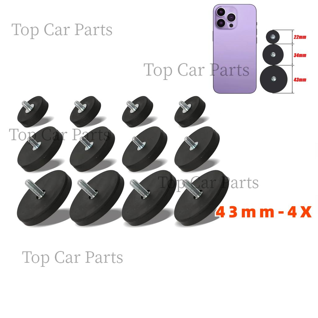 4PCS 43/31/22mm M6/M4 Bolt Mini Size Magnetic Base Mount Bracket Clamp LED Work Light Bar Holder SUV Offroad